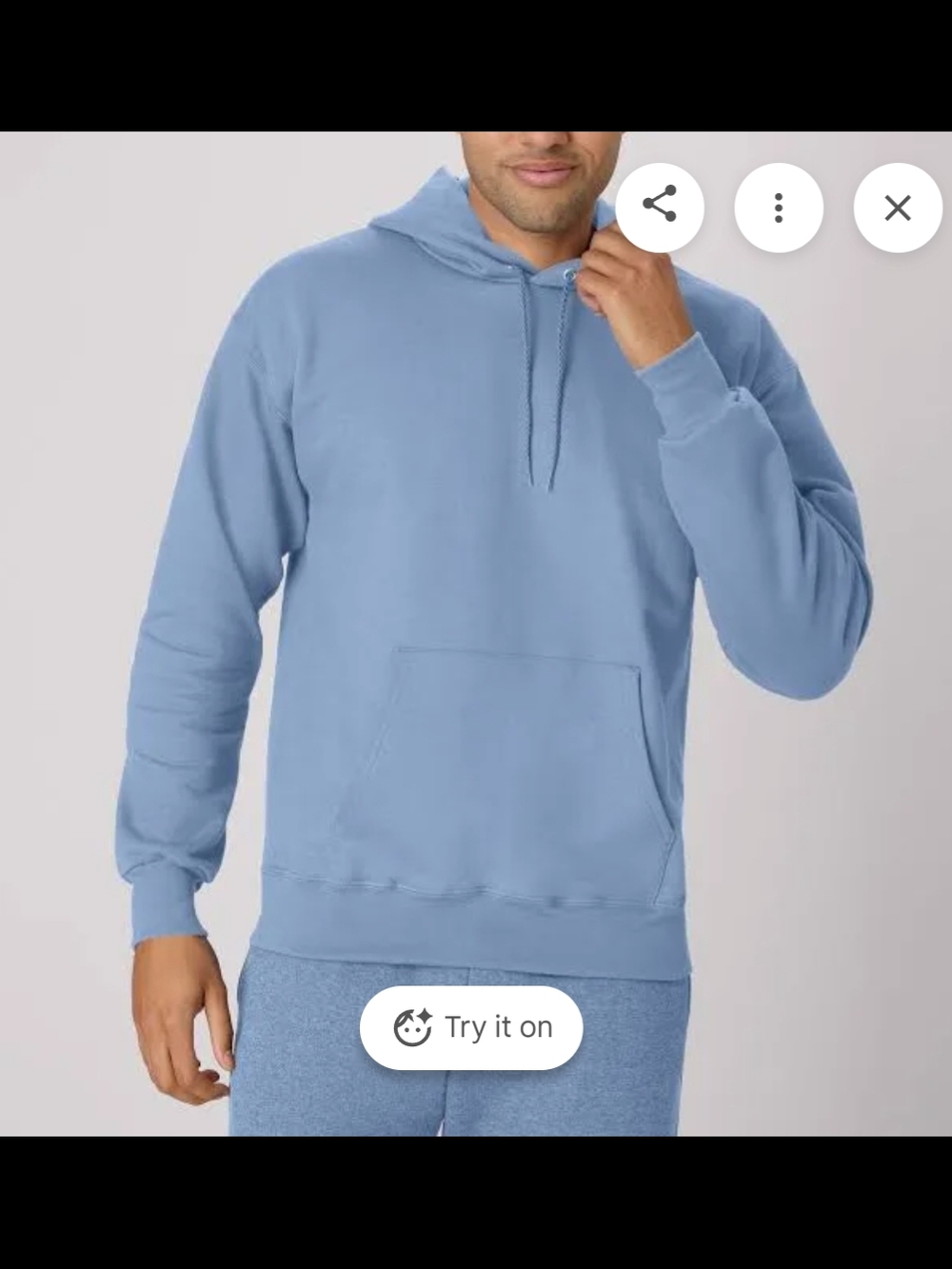 Light Blue Unisex Pullover Hoodie - Packaged Size Med